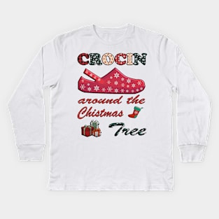 Crocin' Around The Christmas Tree Kids Long Sleeve T-Shirt